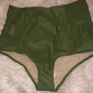 EUC Kortni Jeane Deep Olive Ribbed bottoms medium